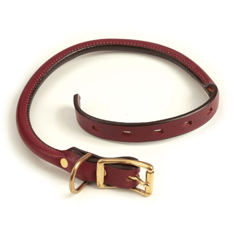 Leather Rolled Dog Collar