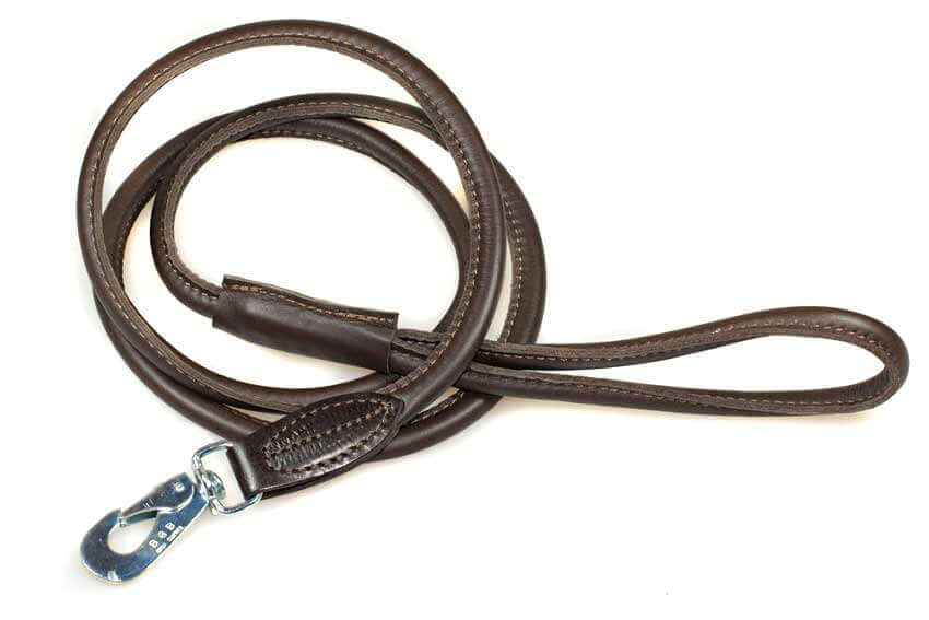 Brown Leather Dog lead