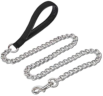 Chain Dog Lead With Soft Handle