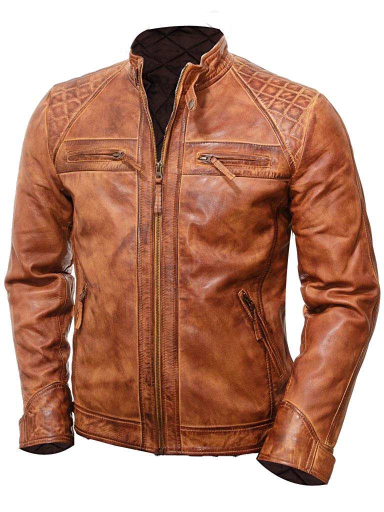 Brown Racer Leather Jacket